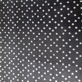 Ткань для платья, синтетика, черная в белый горох, 110х140см. СССР.